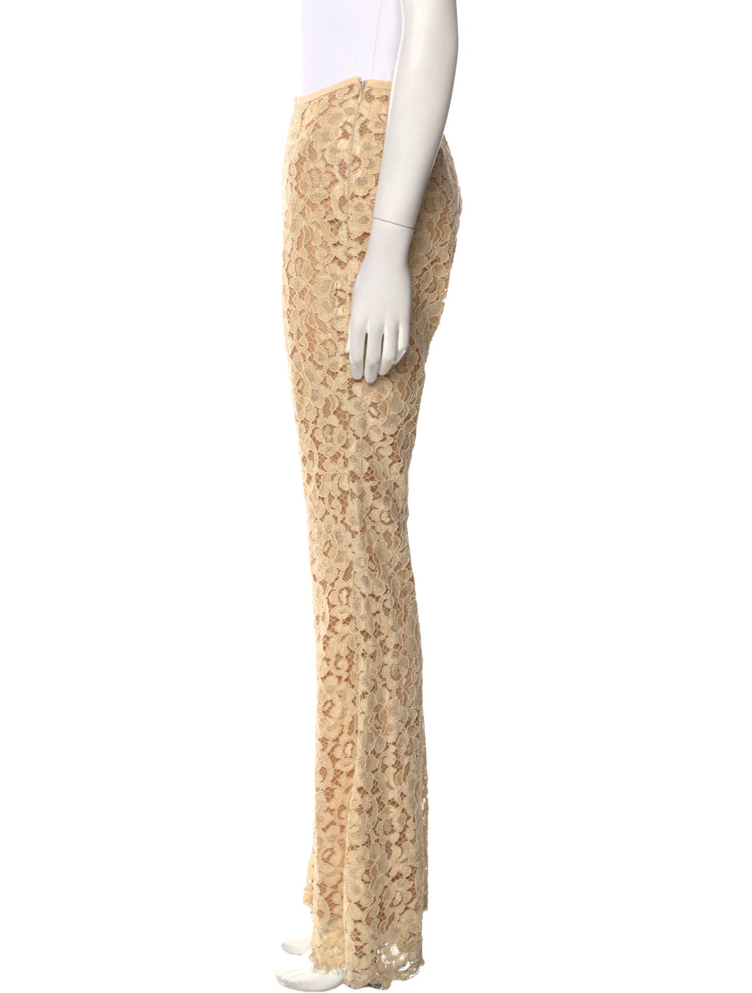 Michael Kors Collection Lace Pattern Wide Leg Pants