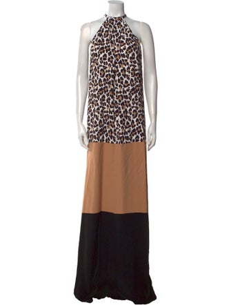 Michael Kors Animal Print Long Dress