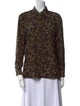 Michael Kors Collection Silk Printed Button-Up Top