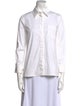 Michael Kors Collection Three-Quarter Sleeve Button-Up Top
