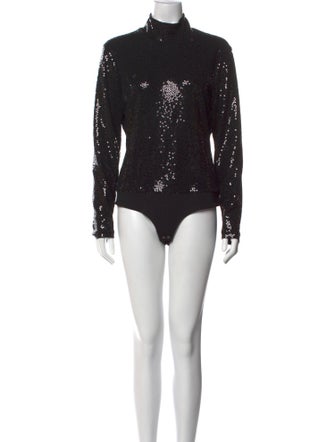 Michael Kors Collection Mock Neck Long Sleeve Bodysuit