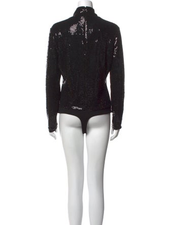 Michael Kors Collection Mock Neck Long Sleeve Bodysuit