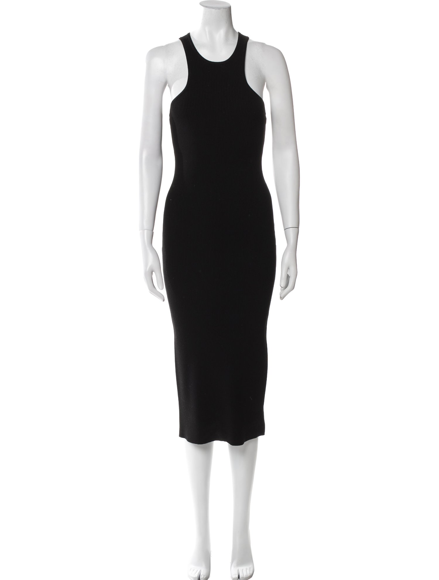 Michael Kors Collection Scoop Neck Midi Length Dress