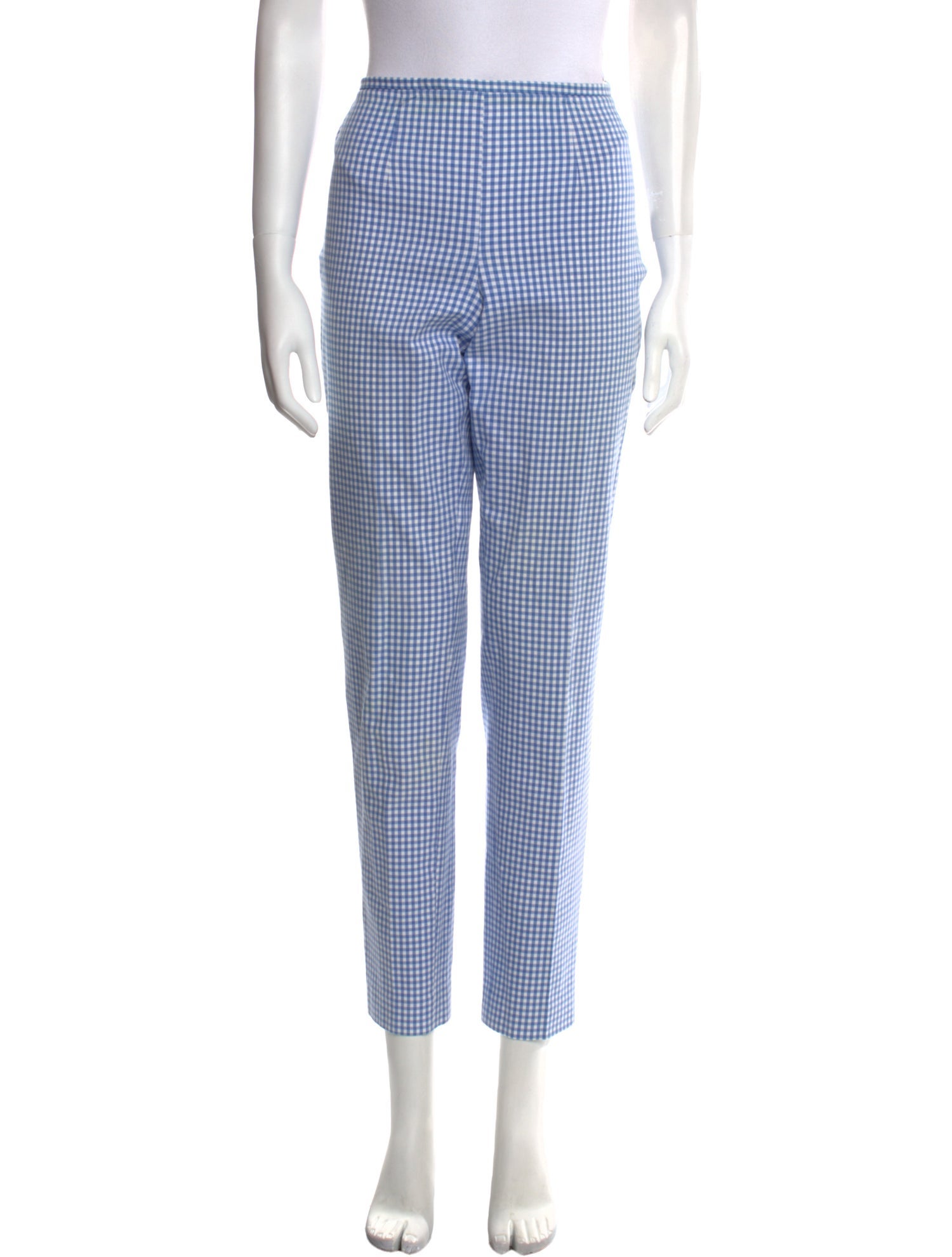 Michael Kors Collection Plaid Print Straight Leg Pants