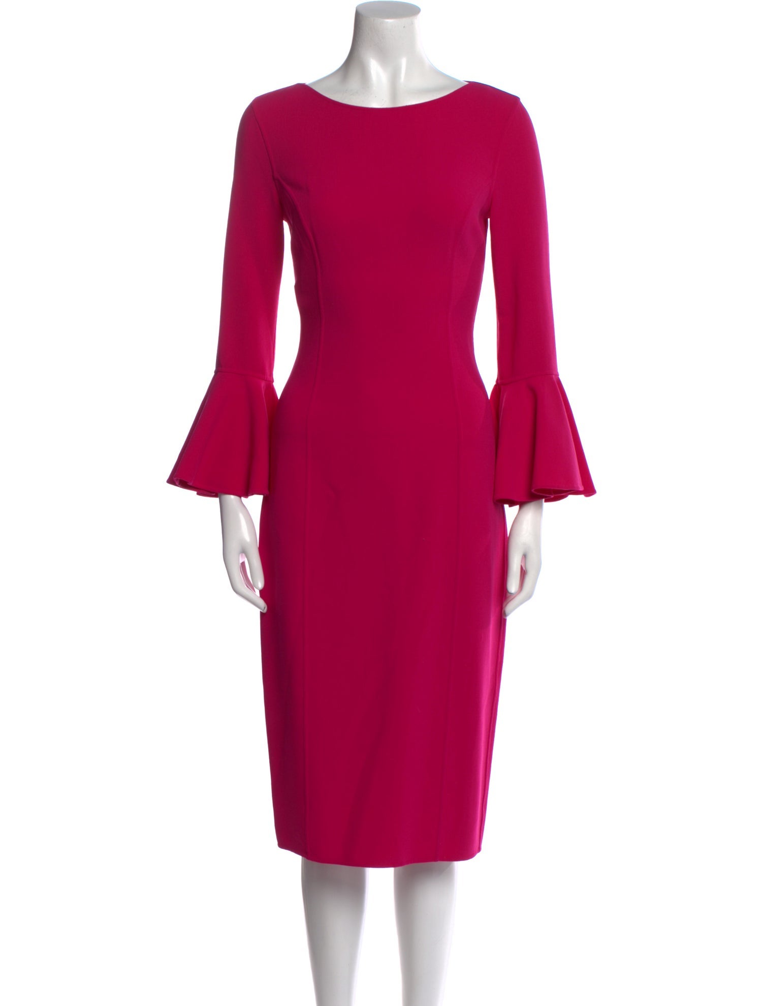 Michael Kors Collection Virgin Wool Midi Length Dress