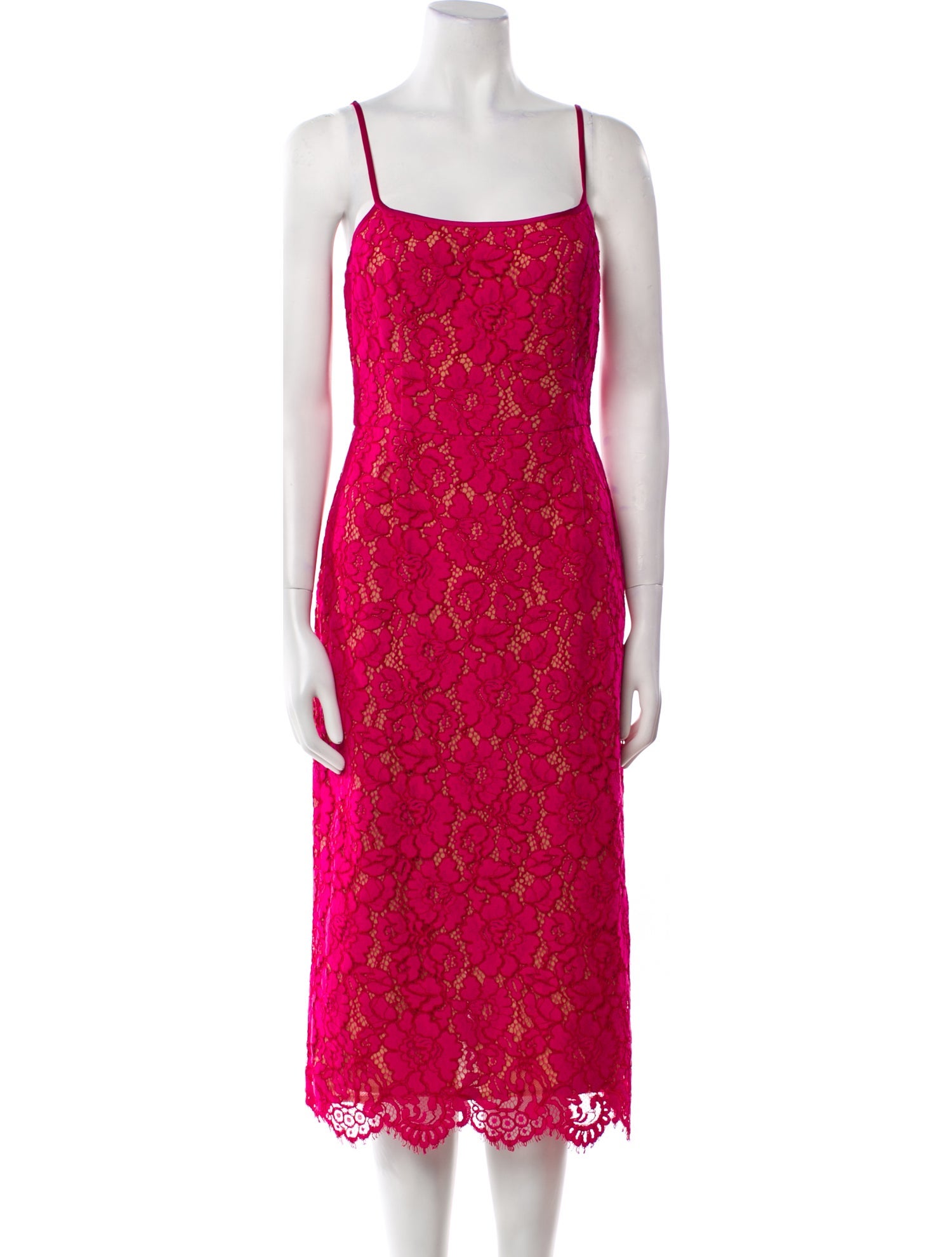 Michael Kors Collection Lace Pattern Midi Length Dress