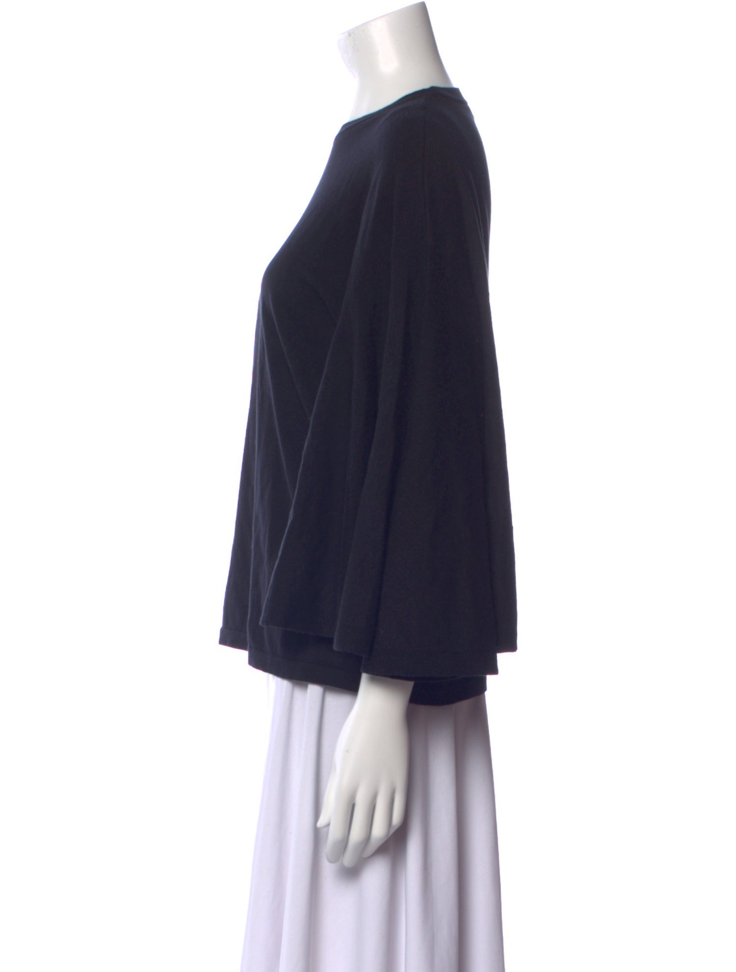 Michael Kors Collection Crew Neck Three-Quarter Sleeve Top