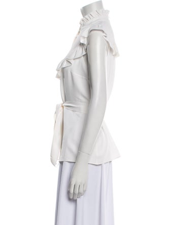 Michael Kors Collection Mock Neck Sleeveless Blouse