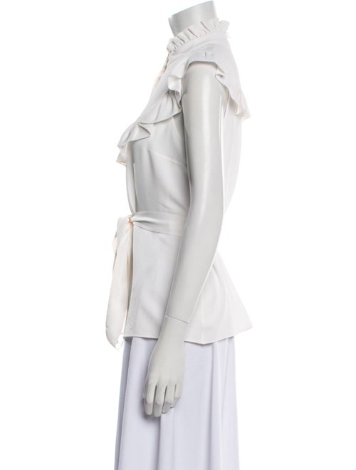 Michael Kors Collection Mock Neck Sleeveless Blouse