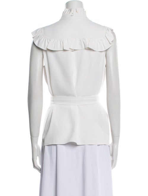 Michael Kors Collection Mock Neck Sleeveless Blouse