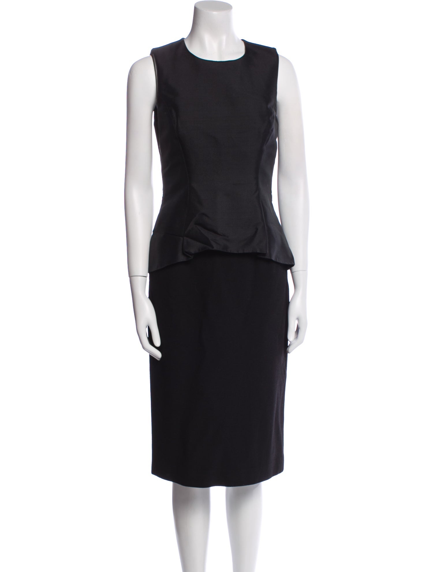 Michael Kors Collection Virgin Wool Midi Length Dress