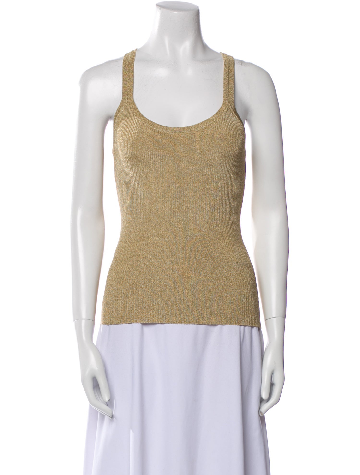 Michael Kors Collection Scoop Neck Sleeveless Top