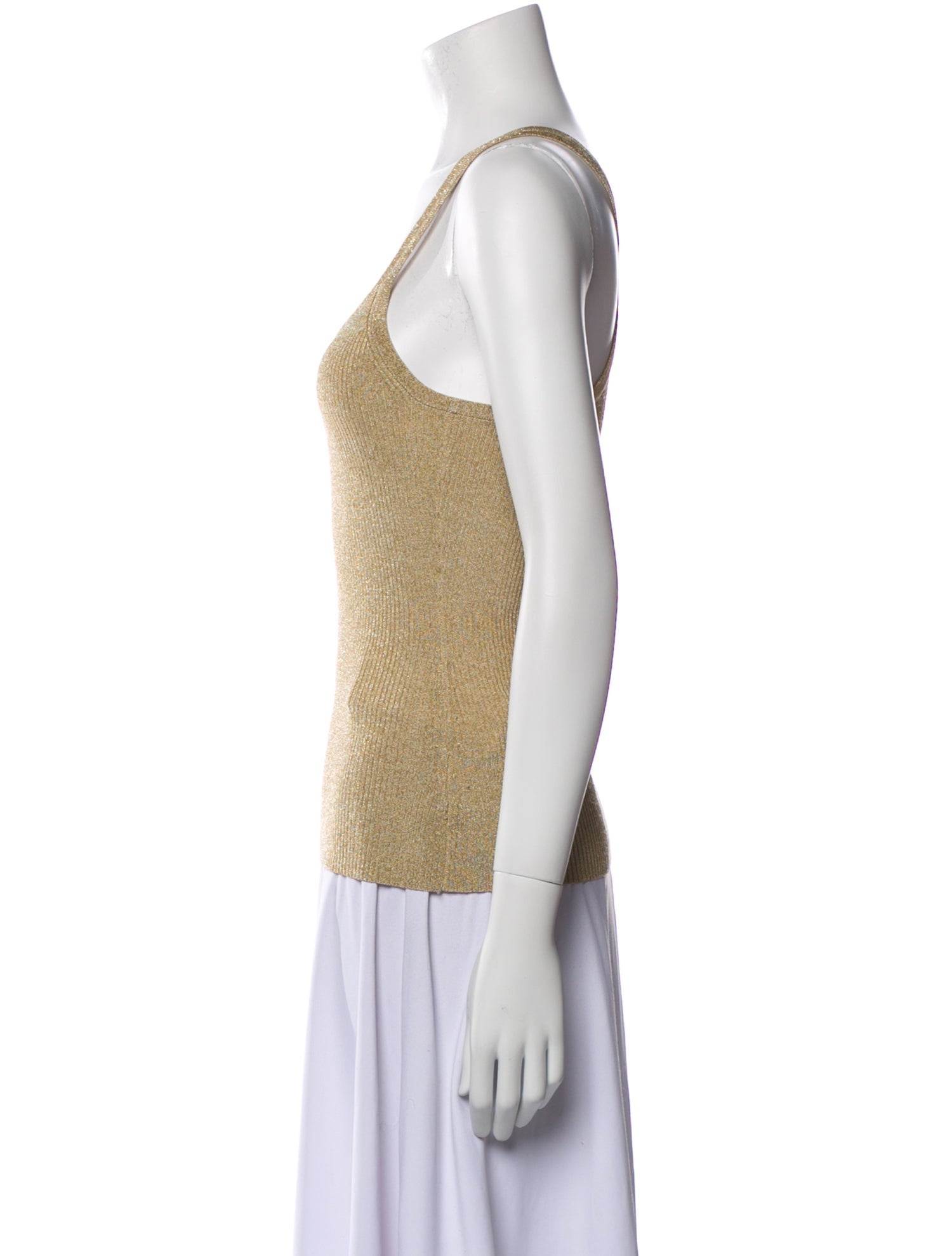 Michael Kors Collection Scoop Neck Sleeveless Top