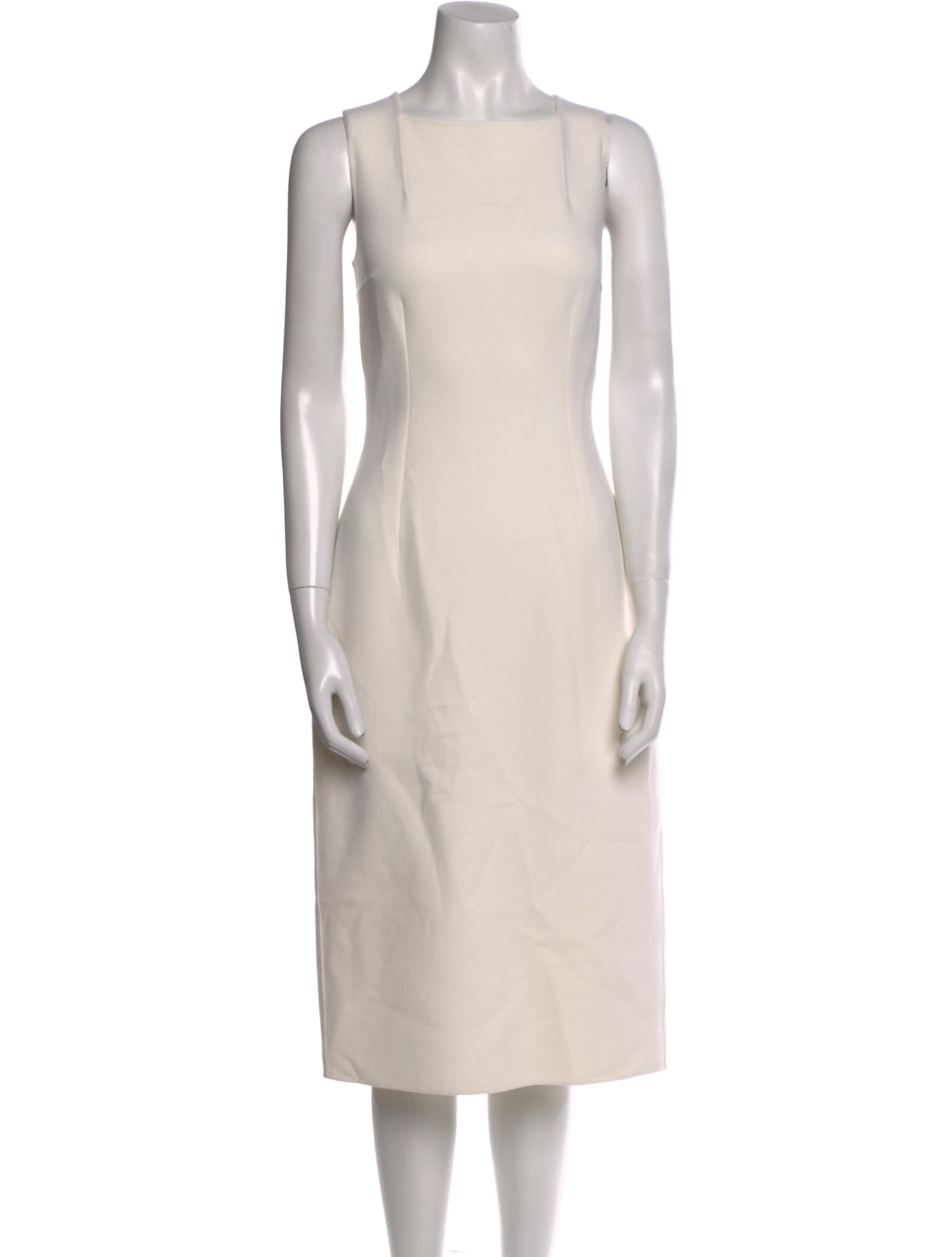 Michael Kors Collection Virgin Wool Midi Length Dress