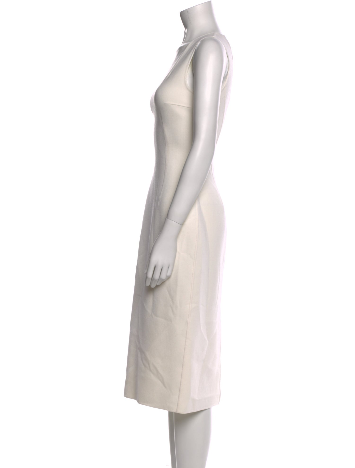 Michael Kors Collection Virgin Wool Midi Length Dress