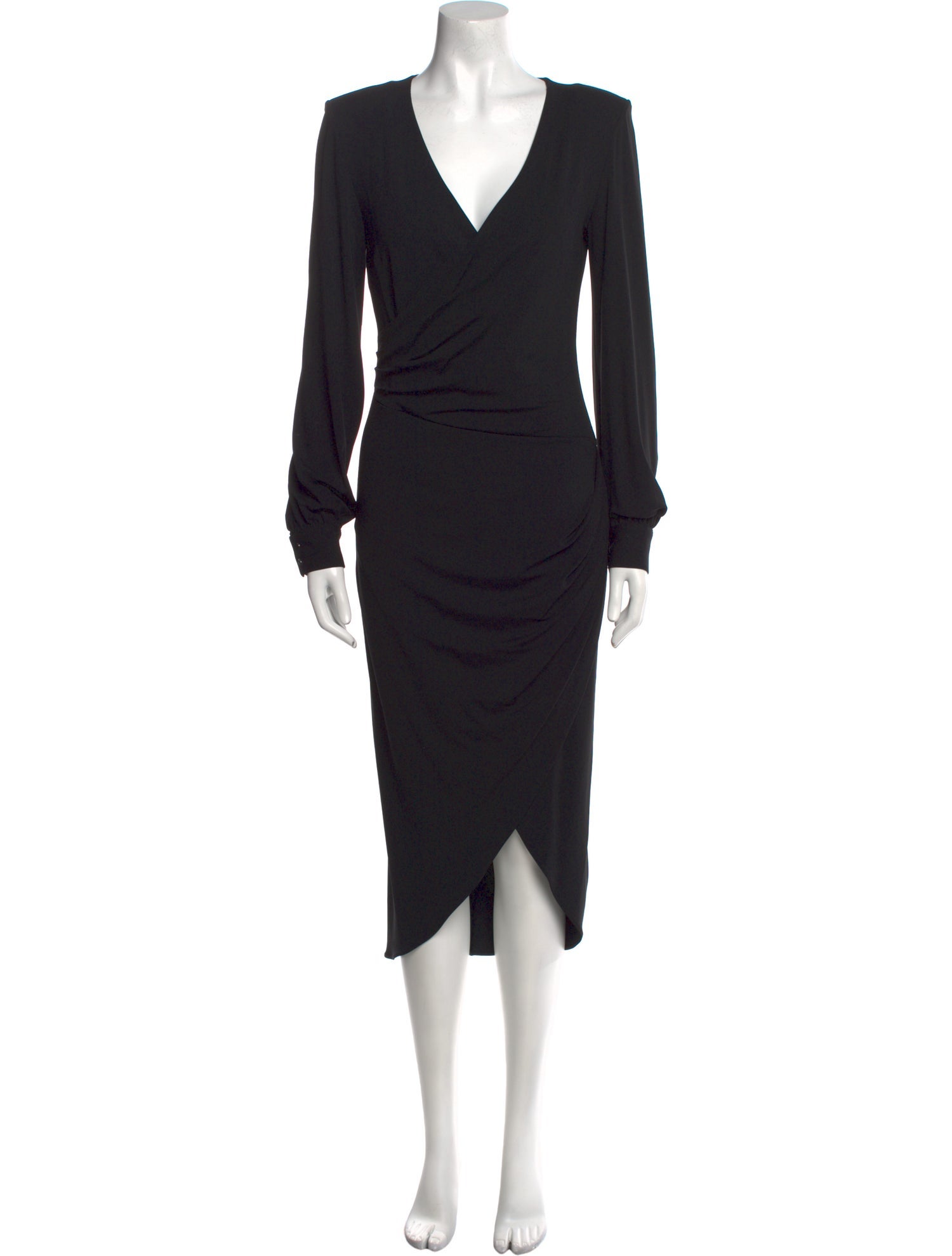 Michael Kors Collection V-Neck Midi Length Dress