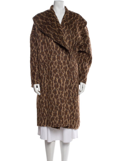 Michael Kors Collection Alpaca Animal Print Coat