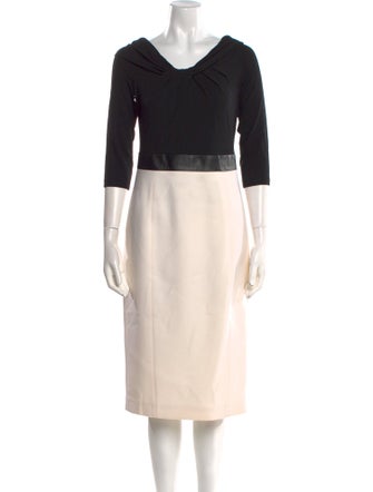 Michael Kors Collection Virgin Wool Midi Length Dress