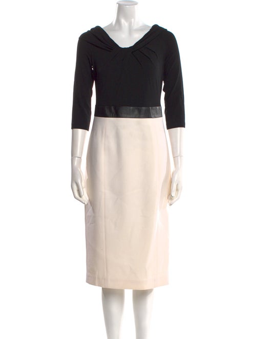 Michael Kors Collection Virgin Wool Midi Length Dress