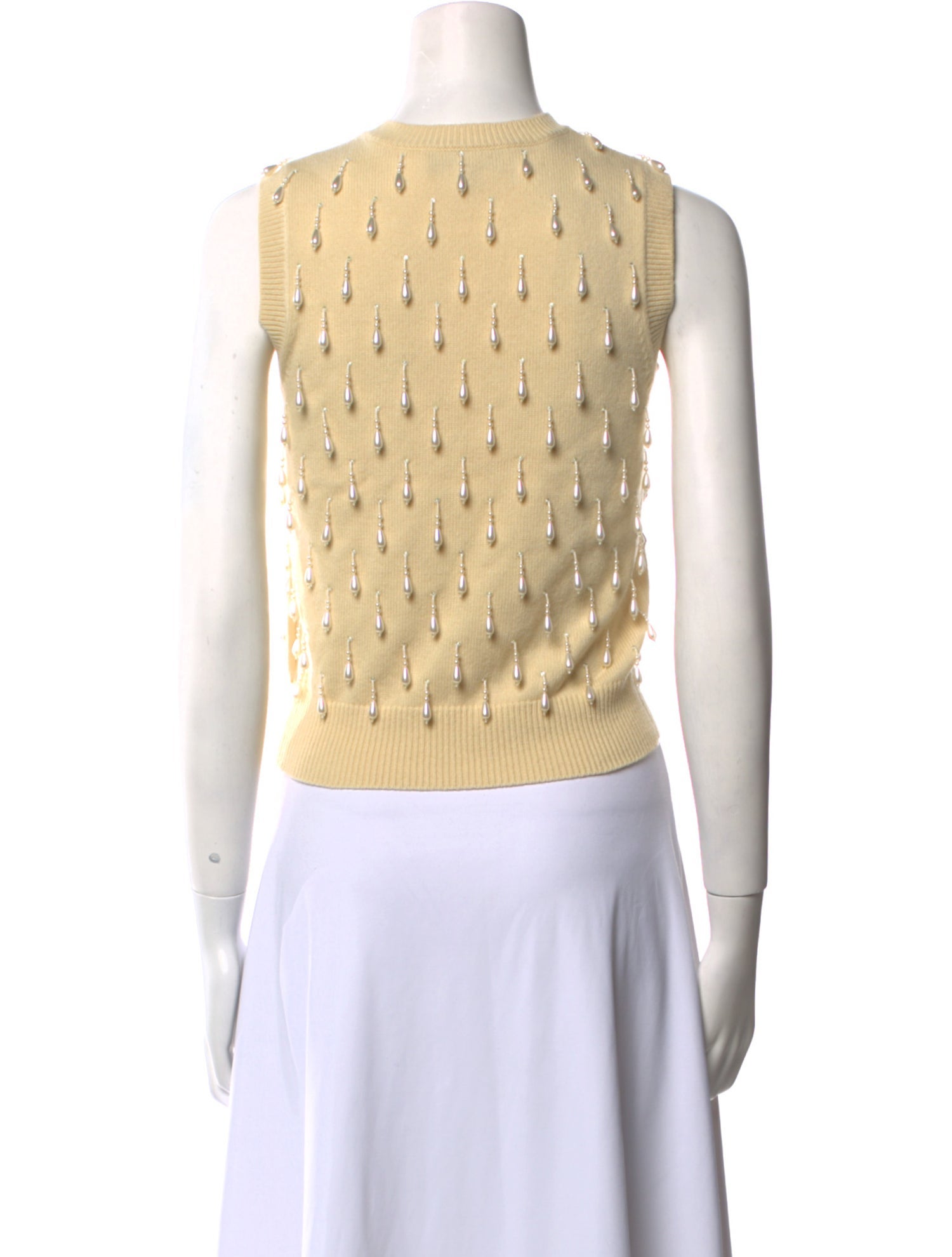 Michael Kors Collection Cashmere Crew Neck Crop Top