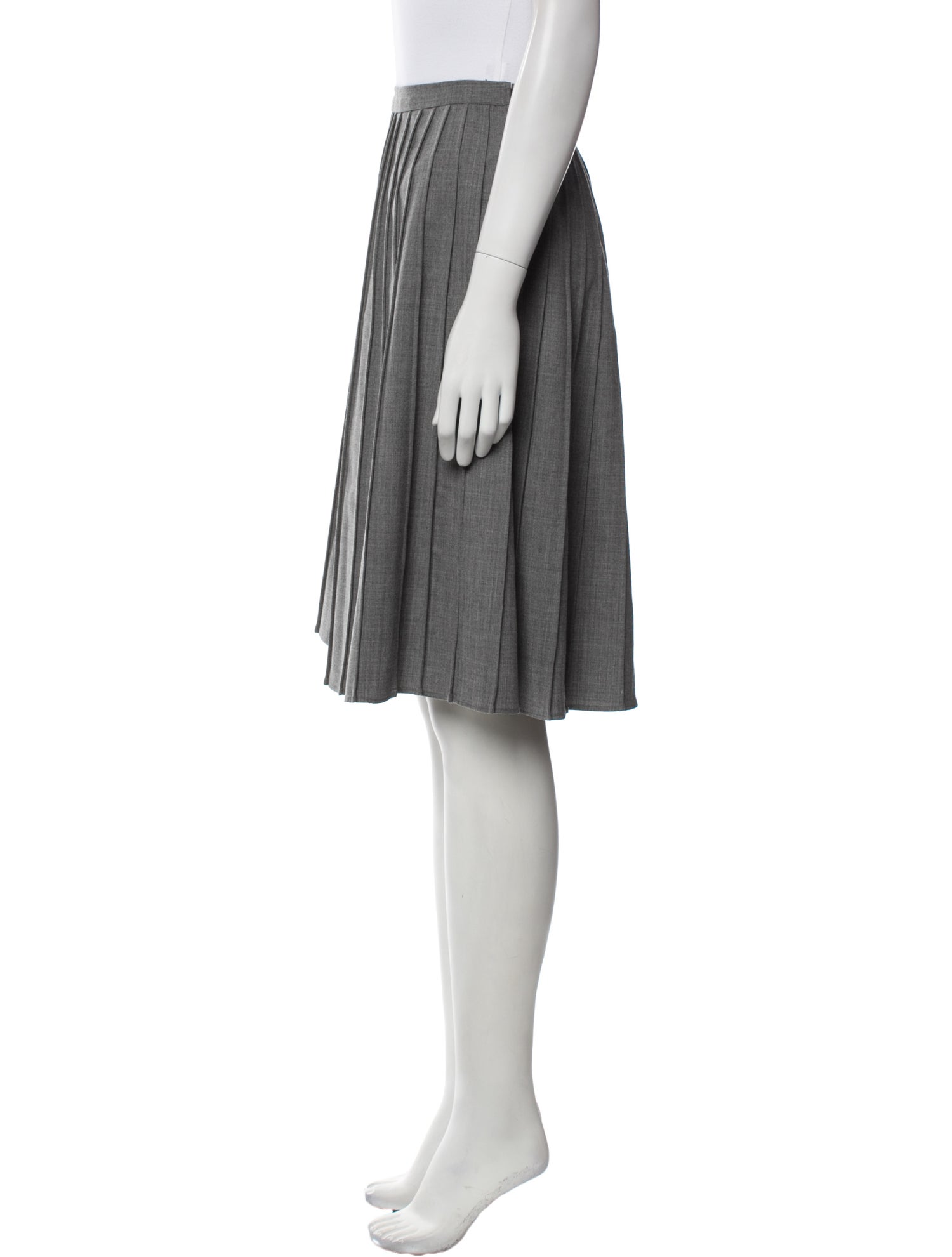 Michael Kors Collection Pleated Accents Knee-Length Skirt