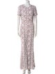 Michael Kors Collection Lace Pattern Crew Neck Jumpsuit