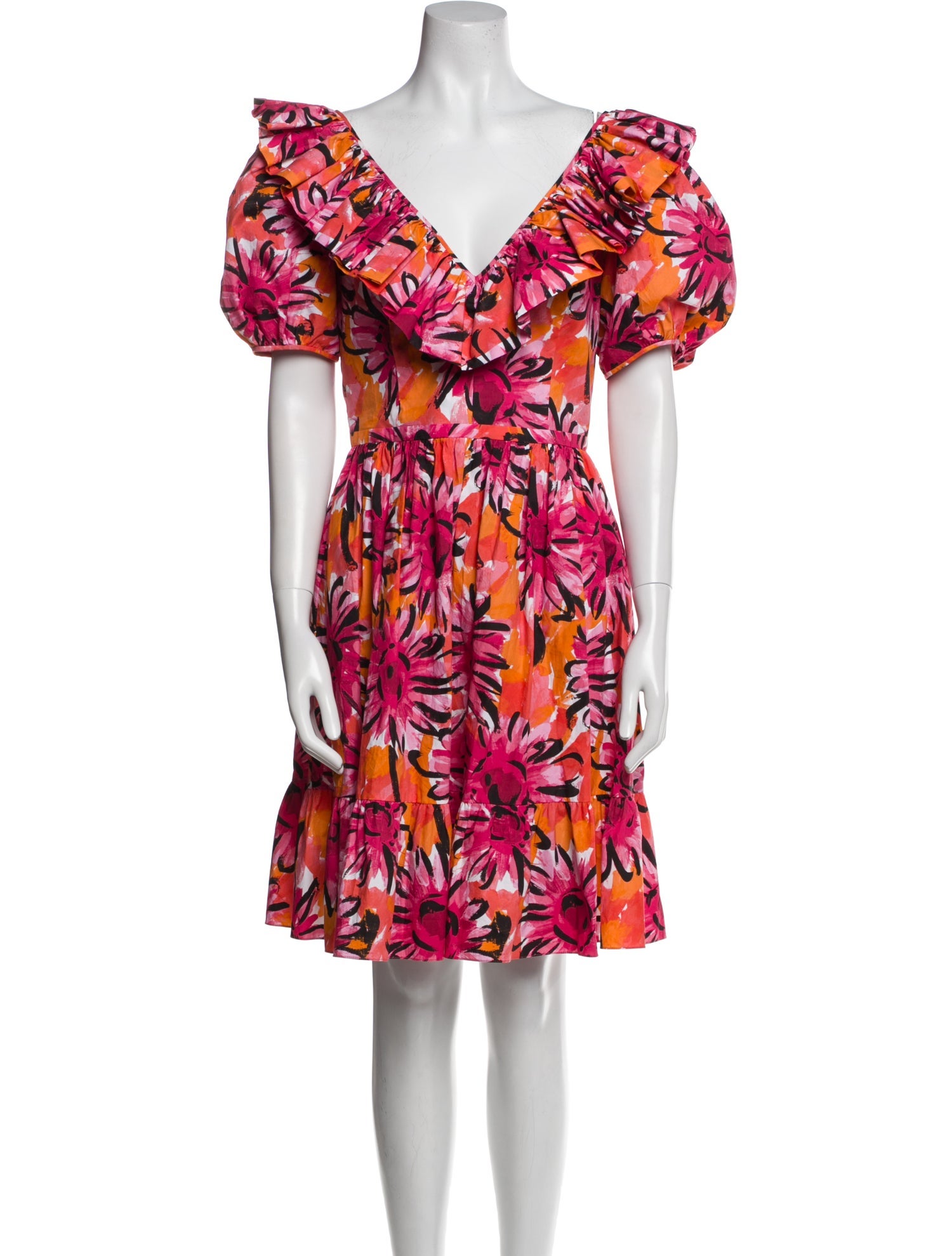 Michael Kors Collection Floral Print Knee-Length Dress