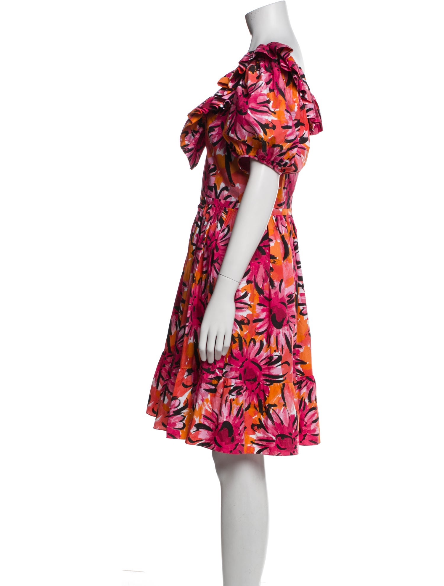 Michael Kors Collection Floral Print Knee-Length Dress