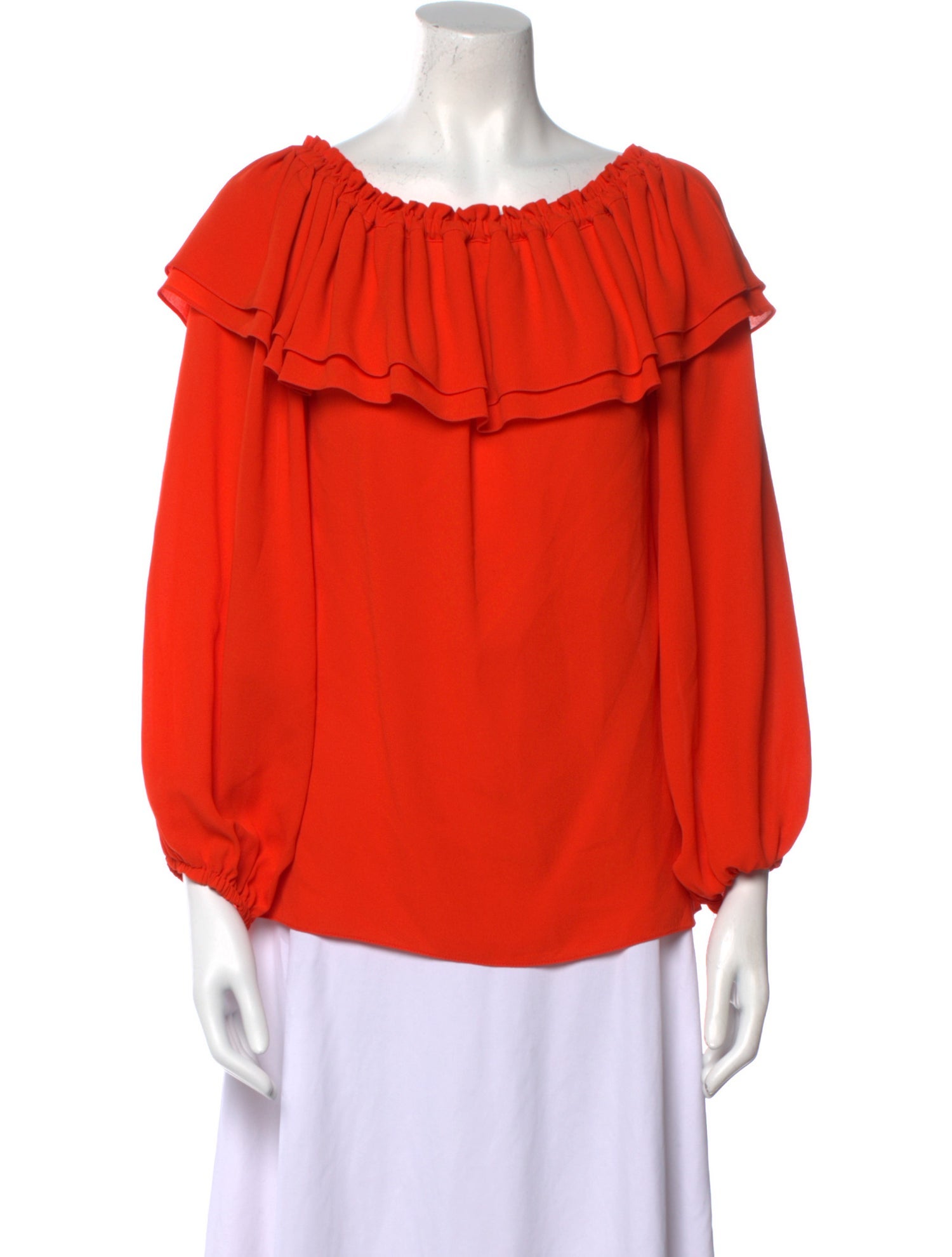 Michael Kors Collection Silk Off-The-Shoulder Blouse