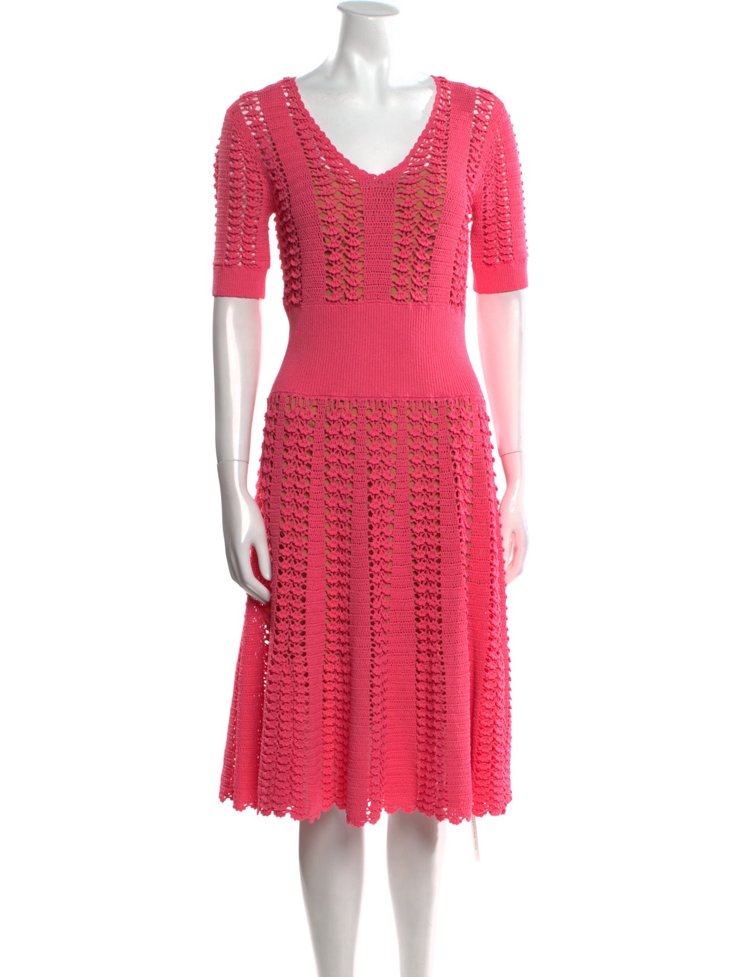 Michael Kors Collection V-Neck Knee-Length Dress