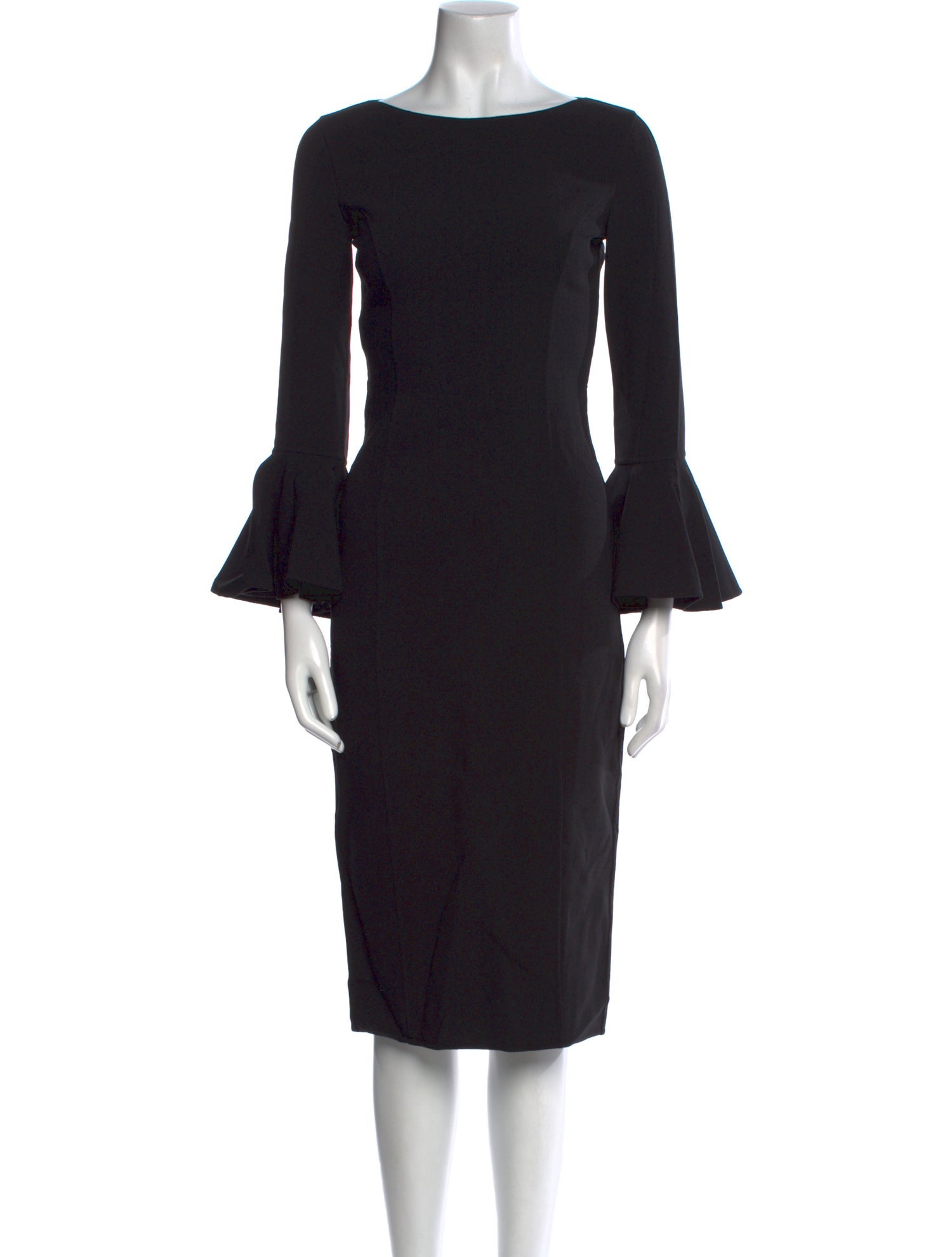 Michael Kors Collection Virgin Wool Midi Length Dress