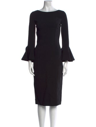 Michael Kors Collection Virgin Wool Midi Length Dress