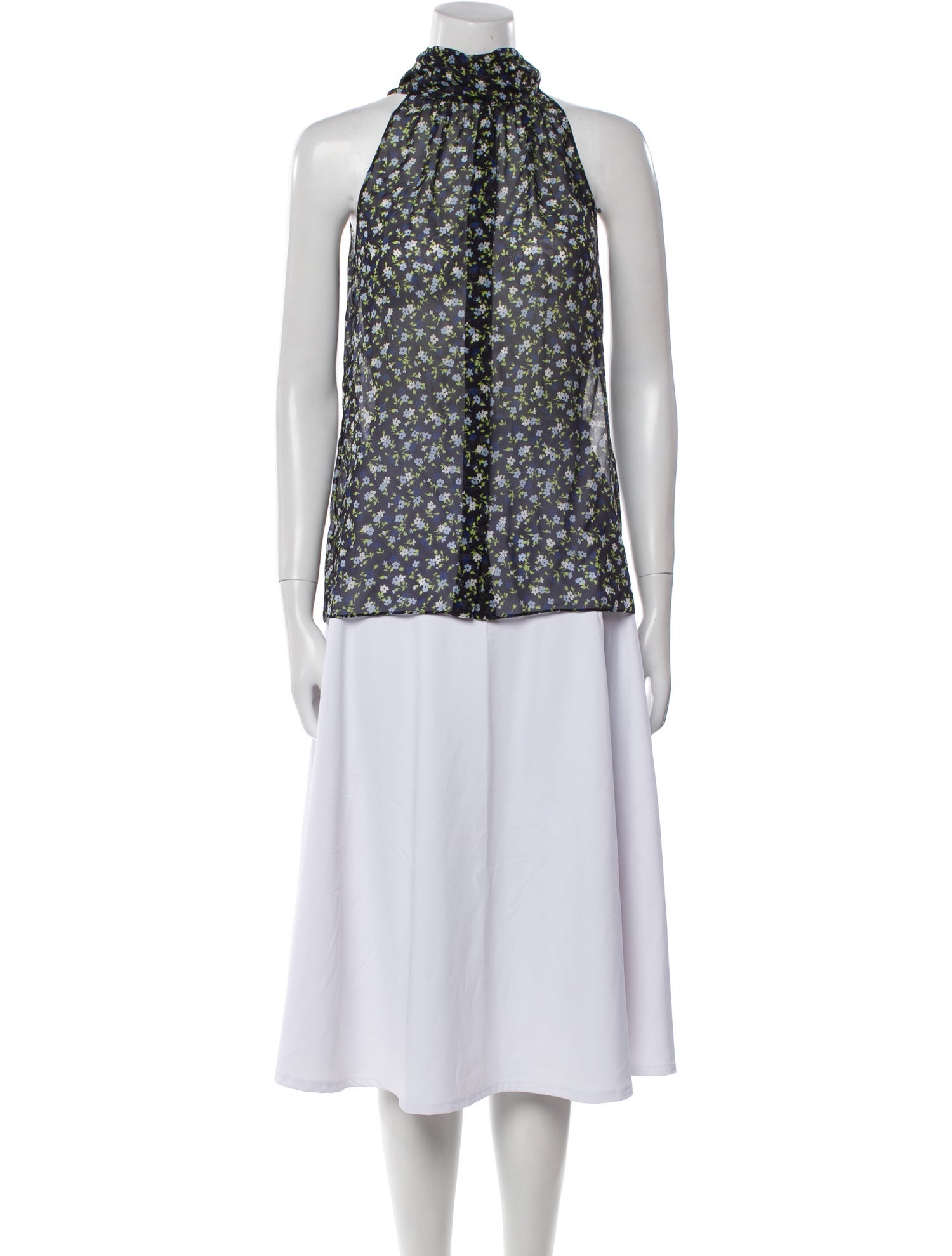 Michael Kors Collection Silk Floral Print Tunic