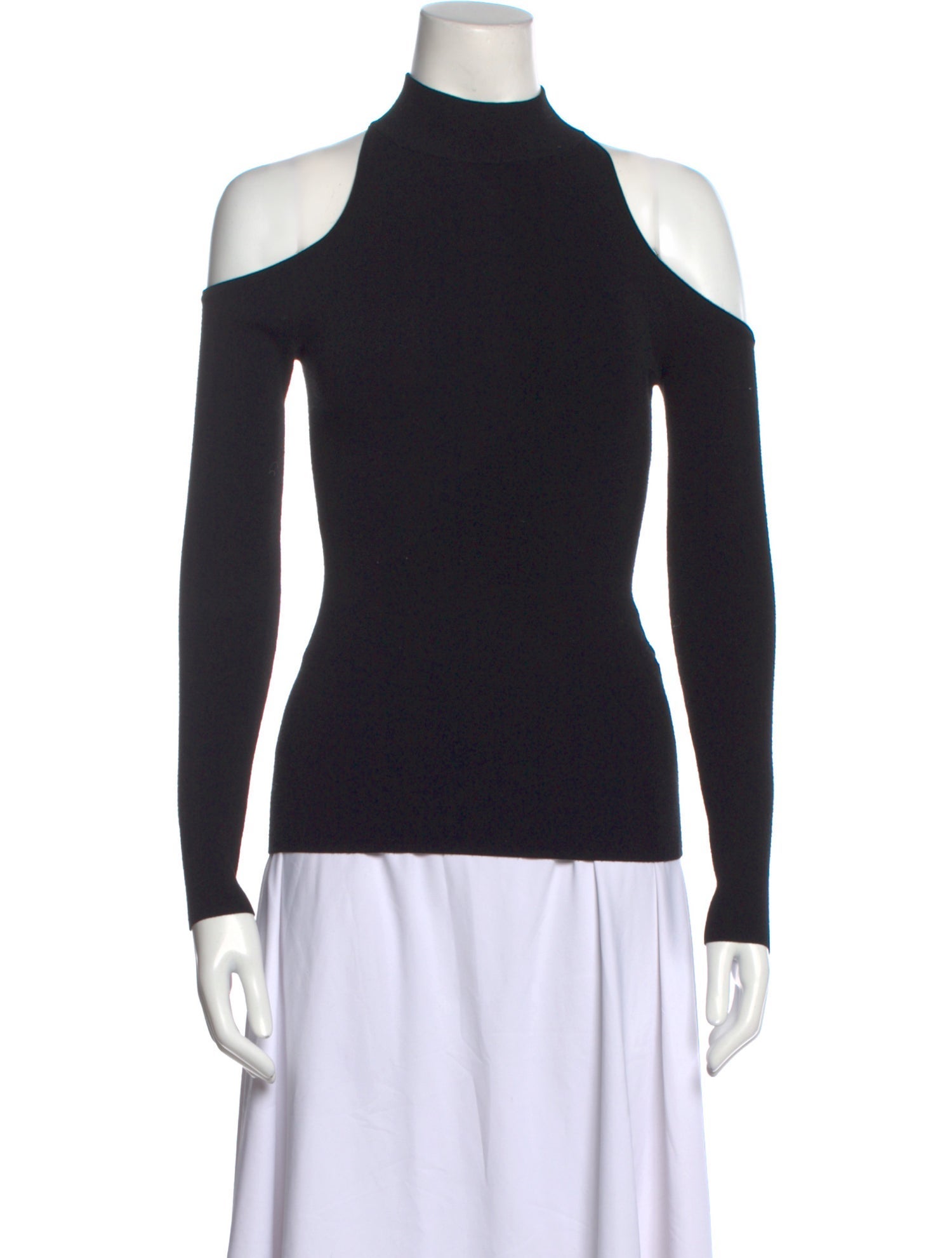 Michael Kors Collection Mock Neck Long Sleeve Top