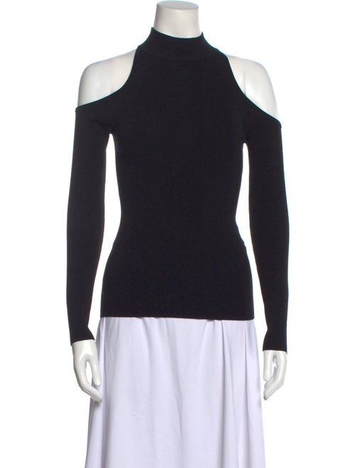 Michael Kors Collection Mock Neck Long Sleeve Top