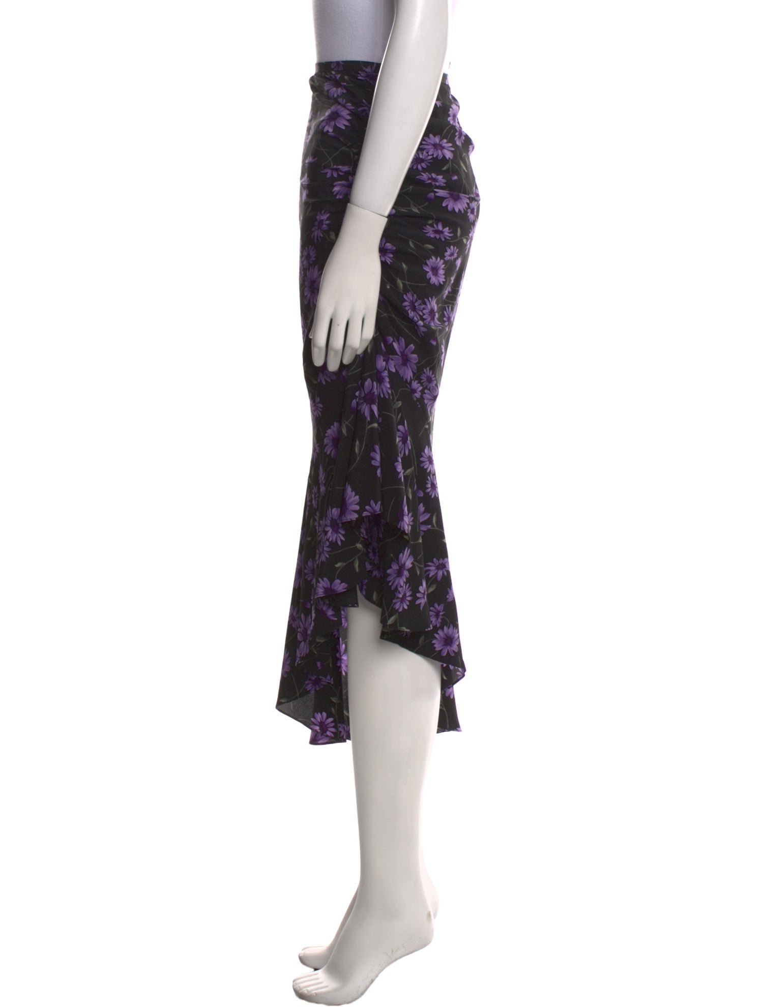 Michael Kors Collection Silk Midi Length Skirt