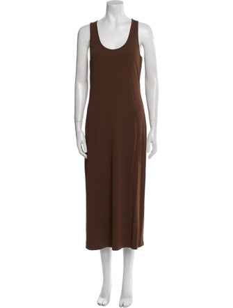 Michael Kors Scoop Neck Midi Length Dress
