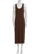 Michael Kors Scoop Neck Midi Length Dress