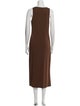 Michael Kors Scoop Neck Midi Length Dress