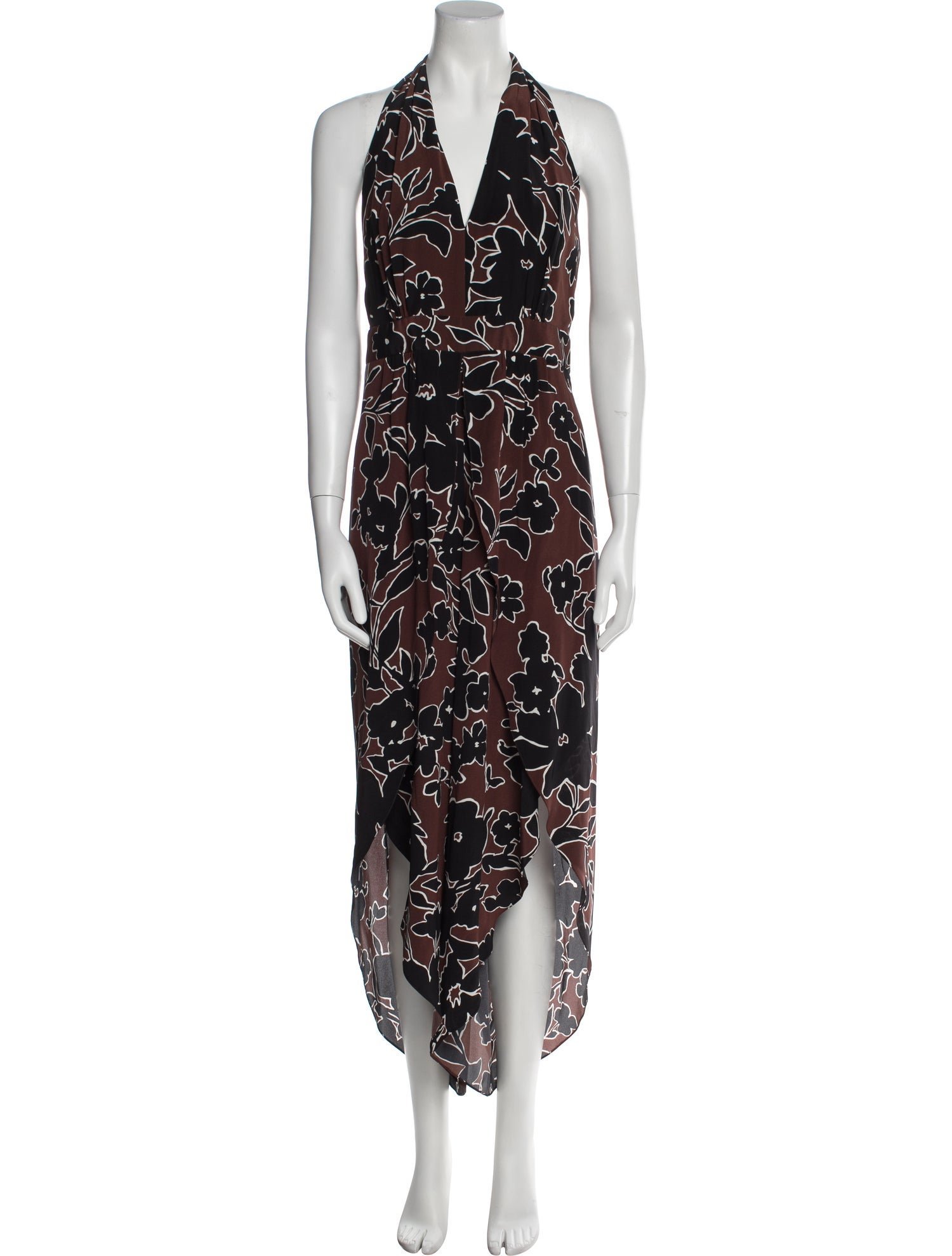Michael Kors Collection Silk Printed Jumpsuit