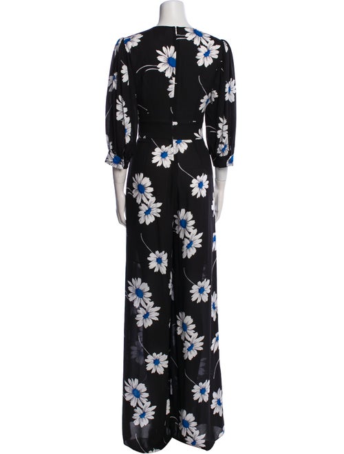 Michael Kors Collection Silk Floral Print Jumpsuit