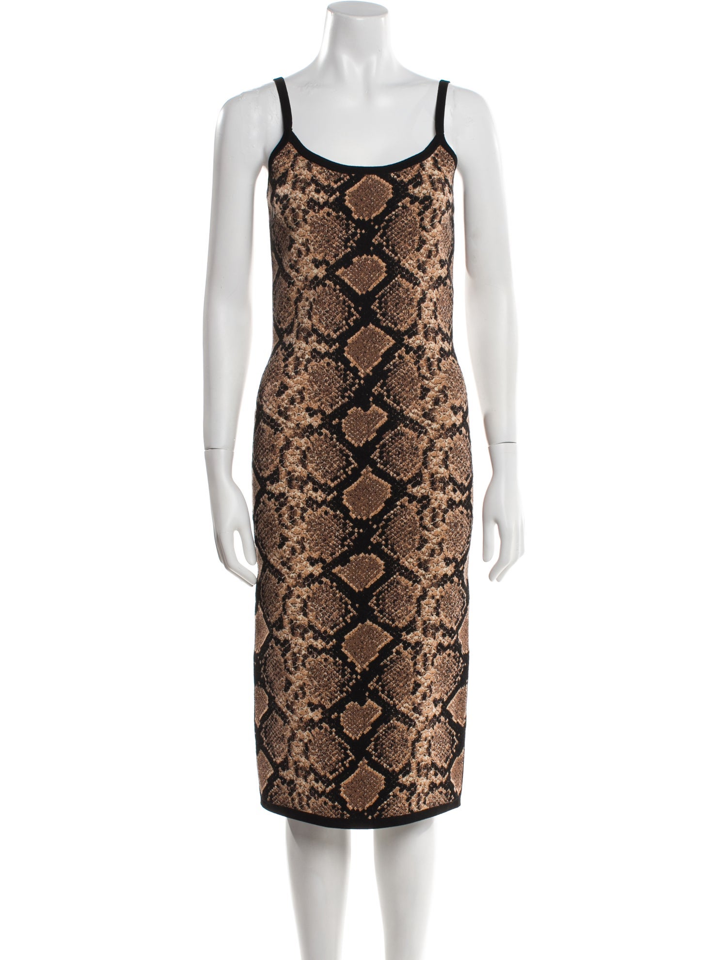 Michael Kors Collection Animal Print Midi Length Dress