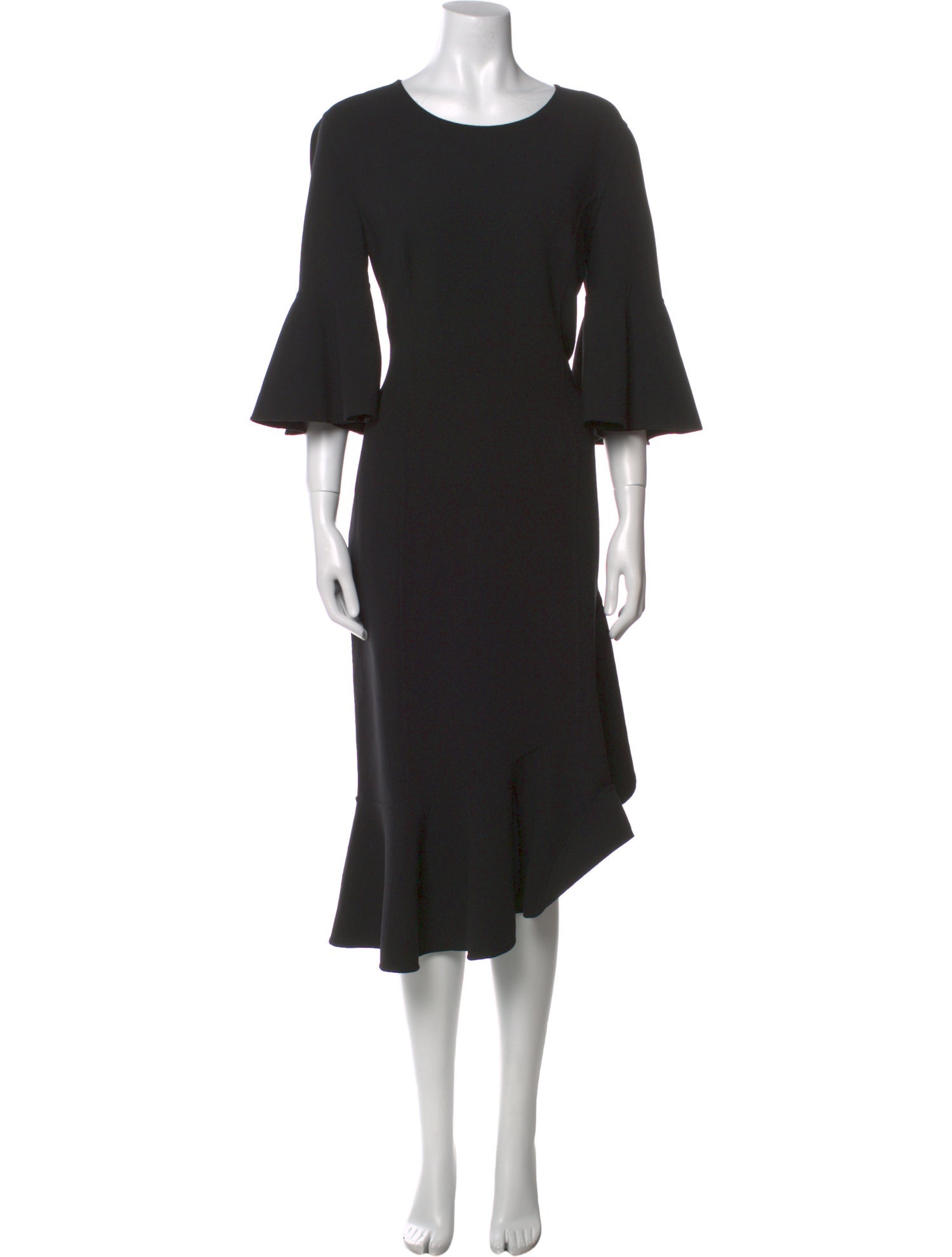 Michael Kors Collection Virgin Wool Midi Length Dress