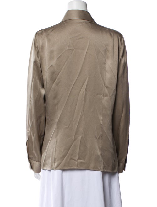 Michael Kors Collection Long Sleeve Button-Up Top