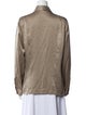 Michael Kors Collection Long Sleeve Button-Up Top