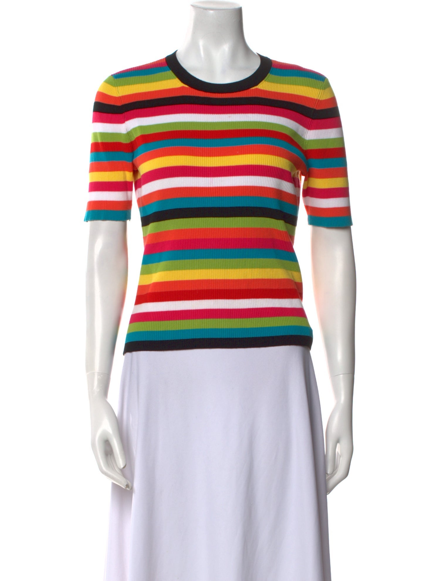 Michael Kors Collection Striped Crew Neck T-Shirt