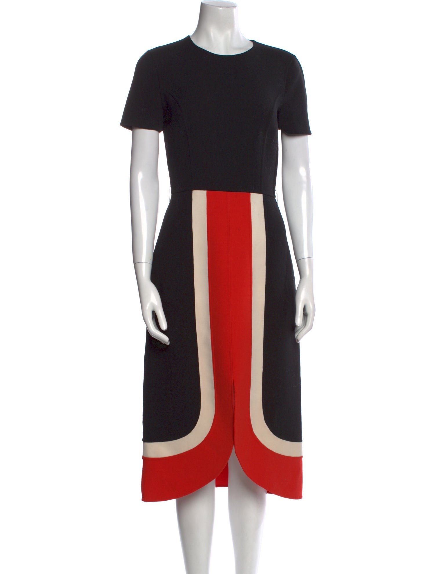 Michael Kors Collection Virgin Wool Midi Length Dress