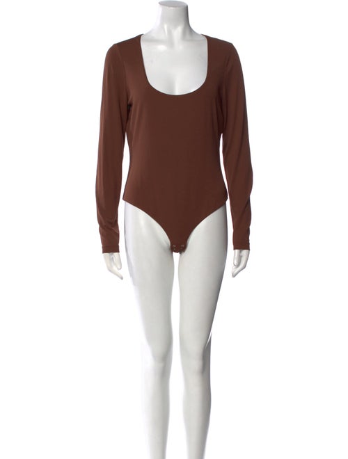 Michael Kors Collection Scoop Neck Long Sleeve Bodysuit