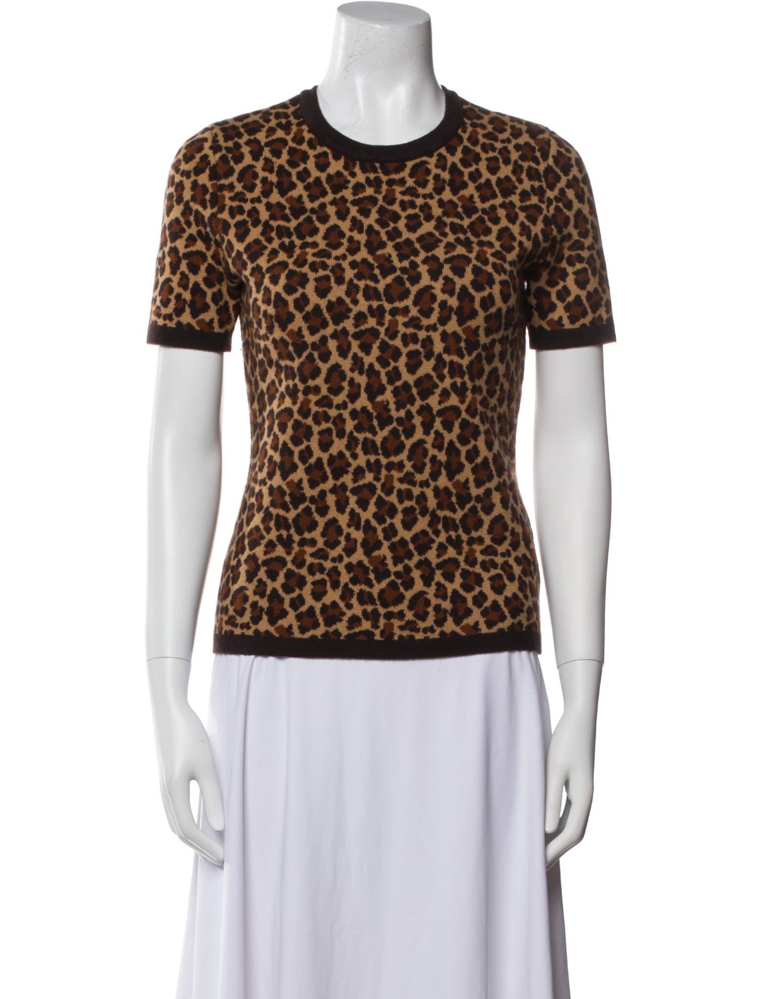 Michael Kors Collection Cashmere Animal Print Sweater