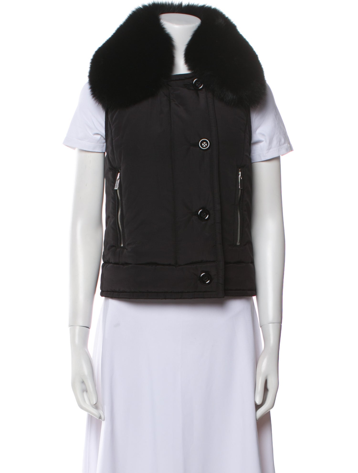 Michael Kors Collection Nylon Fur Jacket